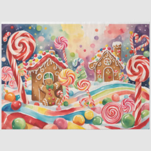 christmas gingerbread houses tissue paper
