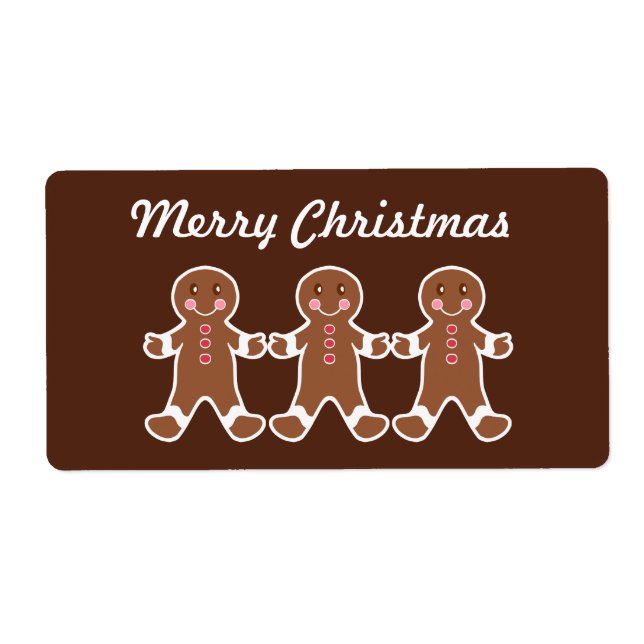 Christmas Gingerbread Labels (Front)