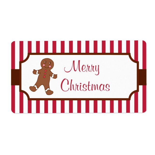 Christmas Gingerbread Labels (Front)