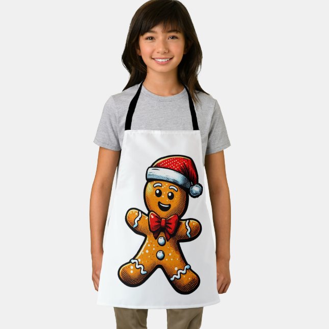 Christmas Gingerbread Man Apron (Insitu)