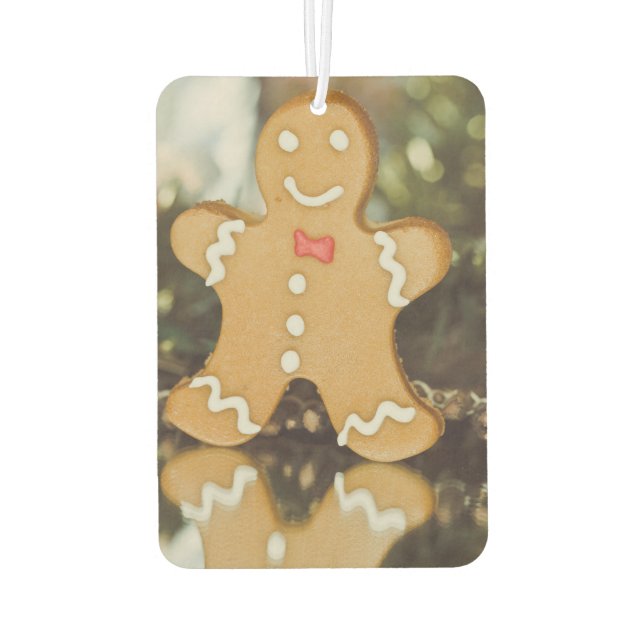 Christmas gingerbread man car air freshener (Back)