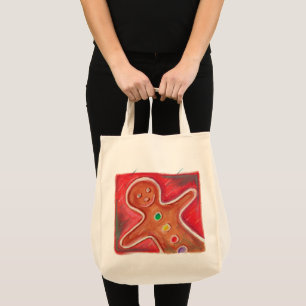 Christmas Gingerbread Man Cookie Traditional Tote Bag