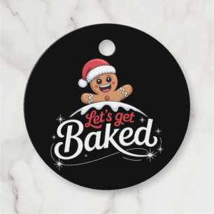 Christmas Gingerbread Man Family Let's Get Baked  Favour Tags