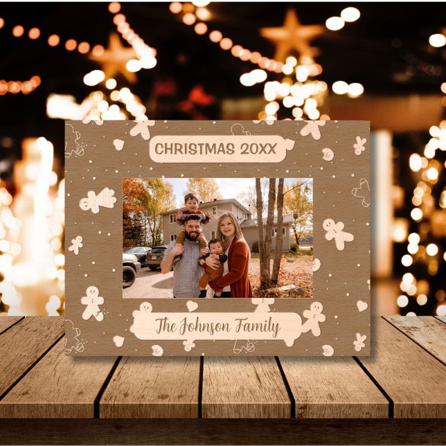 Christmas Gingerbread Man Family Name Etched Frames (Creator Uploaded)
