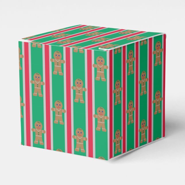 Christmas Gingerbread Man Favour Box (Front Side)