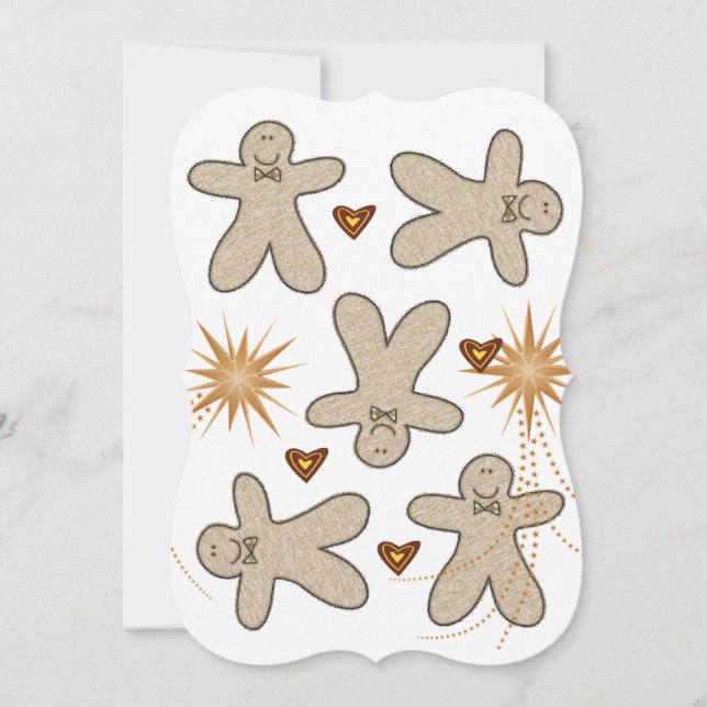 Christmas Gingerbread Man  Flat Greeting Card (Front)