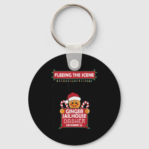 Christmas Gingerbread Man Ginger Jailhouse Fleeing Key Ring