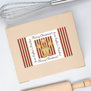 Christmas Gingerbread Man Homemade Packaging Label
