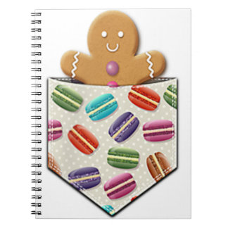 Christmas gingerbread man macaroons xmas gingerbre notebook