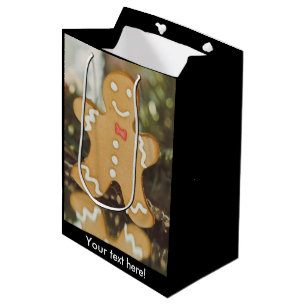 Christmas gingerbread man medium gift bag