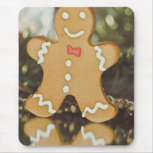Christmas gingerbread man mouse pad