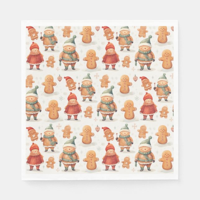 Christmas Gingerbread Man  Napkin (Front)