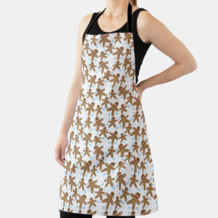 Christmas Gingerbread Man Pattern Apron