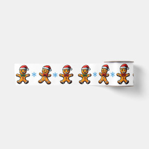 Christmas Gingerbread Man Ribbon Satin Ribbon