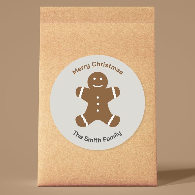 Christmas Gingerbread Man Sticker (Christmas Gingerbread Man Sticker)