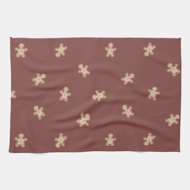 Christmas Gingerbread Man Tea Towel (Horizontal)