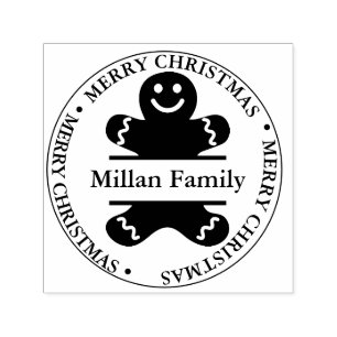 Christmas Gingerbread man  theme Self-inking Stamp
