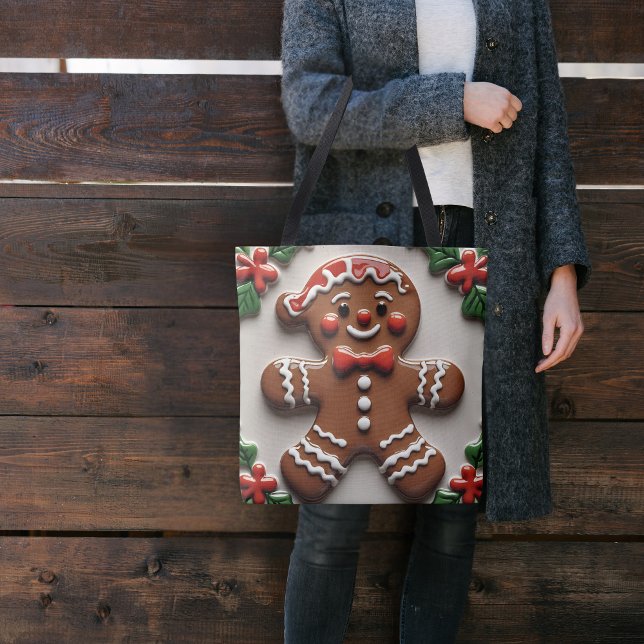 Christmas Gingerbread Man Tote Bag (Creator Uploaded)