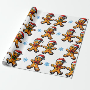 Christmas Gingerbread Man Wrapping Paper