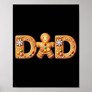 Christmas Gingerbread Matching Family Party Xmas P Poster