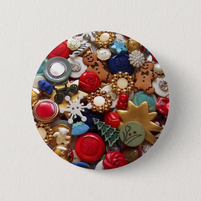 Christmas Gingerbread Men Buttons (Front)