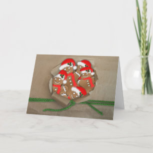 CHRISTMAS - GINGERBREAD MEN IN THE BAG HOLIDAY CARD