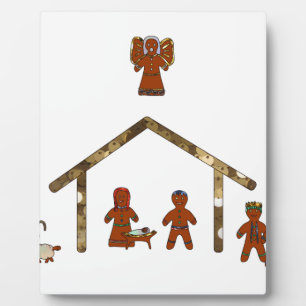 christmas gingerbread nativity plaque