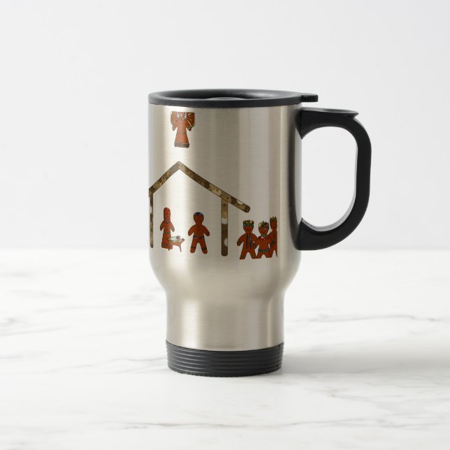 christmas gingerbread nativity travel mug (Right)