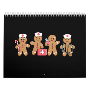 Christmas Gingerbread Nurse Team Crew Gifts Calendar