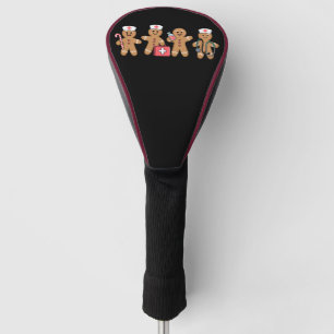 Christmas Gingerbread Nurse Team Crew Gifts Golf Head Cover