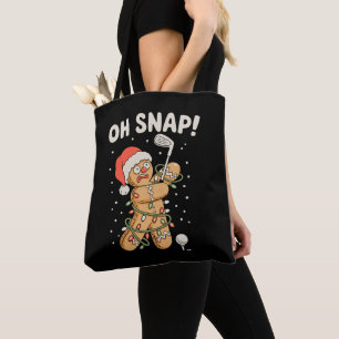 Christmas Gingerbread Oh Snap Cookie Golf Golfer Tote Bag