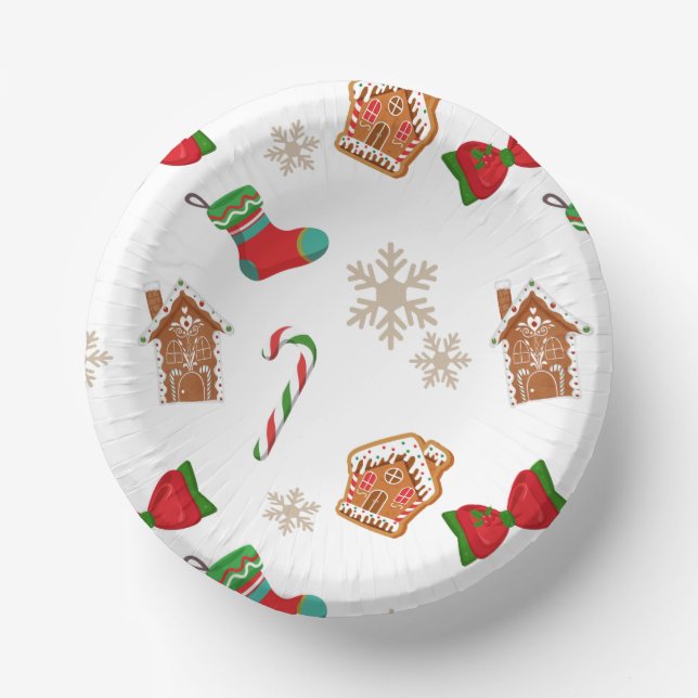 Christmas Gingerbread Paper Plate (Front)