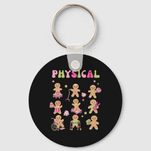 Christmas Gingerbread PT Physical Therapy Assistan Key Ring