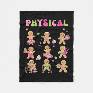 Christmas Gingerbread Pt Physical Therapy Istant X Fleece Blanket