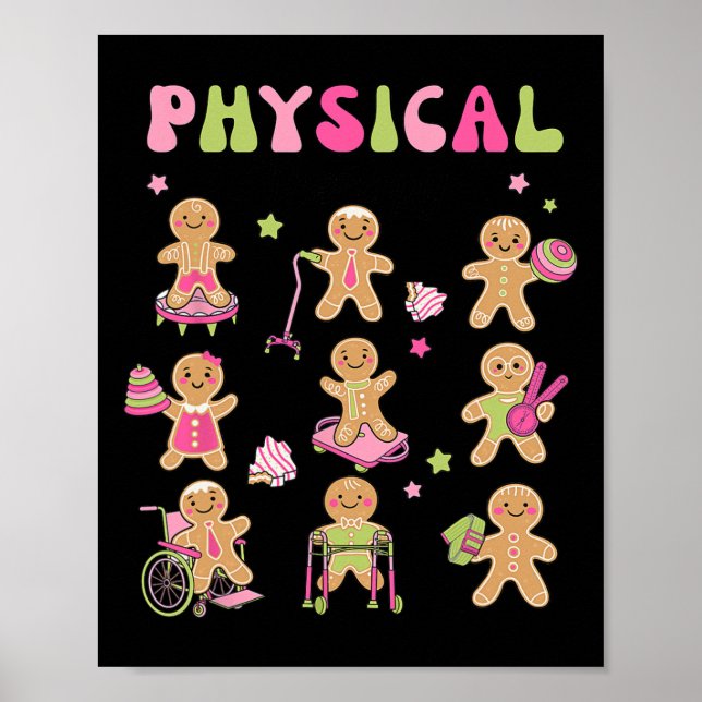 Christmas Gingerbread Pt Physical Therapy Istant X Poster (Front)