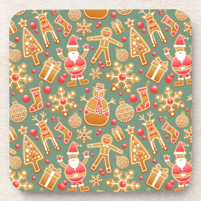 christmas gingerbread santa coaster (Front)