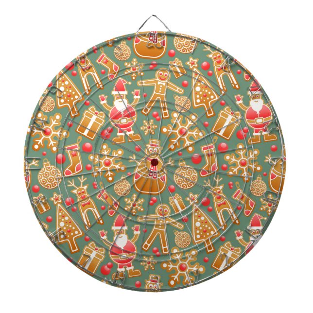 christmas gingerbread santa dartboard (Front)