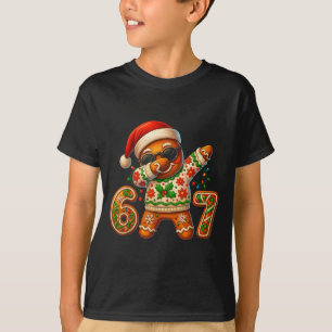 Christmas Gingerbread Six Seven 67 Meme Xmas Slang T-Shirt