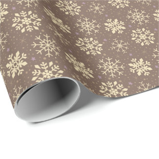 Christmas Gingerbread Snowflake Pattern Wrapping Paper