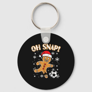 Christmas Gingerbread Soccer Oh Snap Funny Xmas Bo Key Ring
