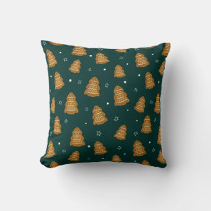 Christmas Gingerbread Trees Cushion