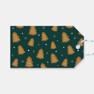 Christmas Gingerbread Trees Gift Tags
