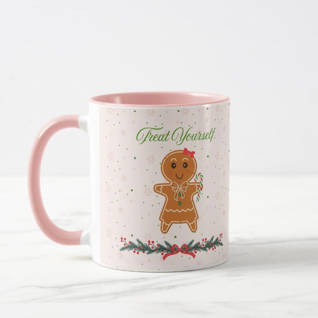 Christmas Gingerbread Woman Mug (Left)