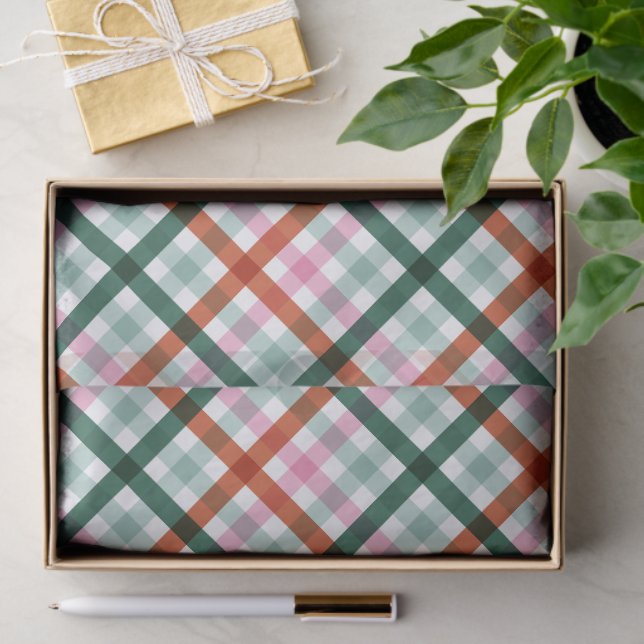 Christmas Gingham Pattern tissue paper (Gift)