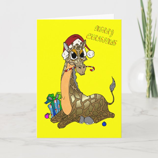 Christmas Giraffe Card (Front)