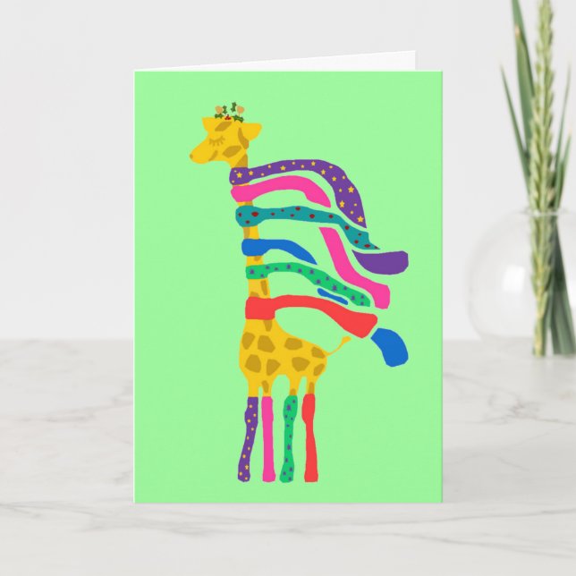 Christmas Giraffe card (Front)