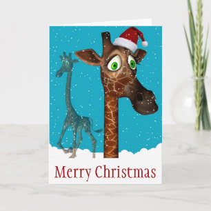 Christmas Giraffe Card