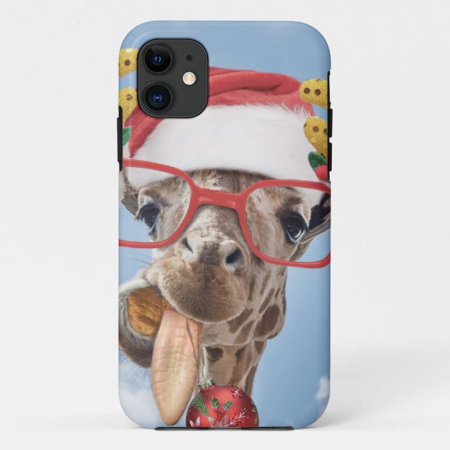 Christmas giraffe Case-Mate iPhone case (Back)