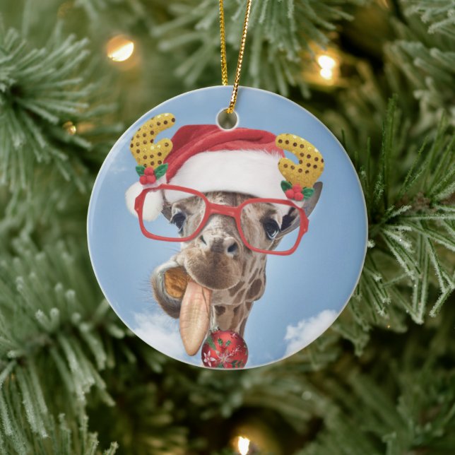 Christmas giraffe ceramic tree decoration (Tree)