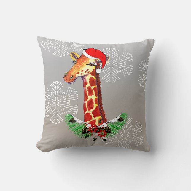 Christmas Giraffe Cushion (Front)